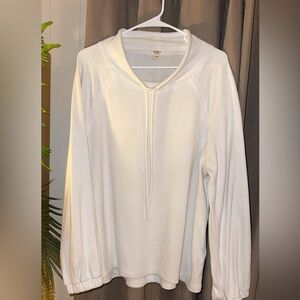 dylan clothing soft white drawstring long sleeve women’s medium sweatshirt